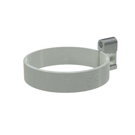 Хомут трубы белый RAL 9010 GLC PVC