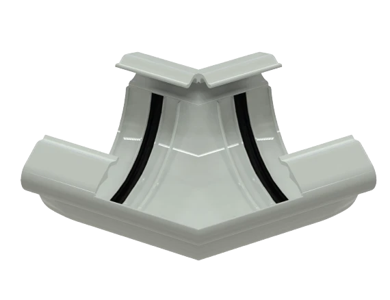 Угол желоба универсальный 135 град RAL 9010 GLC PVC