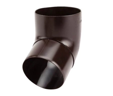 Колено трубы 67 град. коричневый RAL 8019 GLC PVC