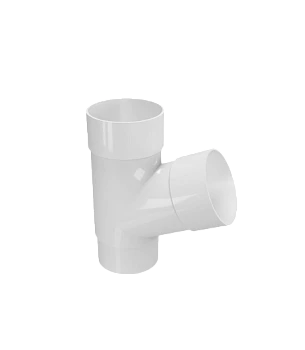 Тройник трубы 67 град белый RAL 9010 GLC PVC Тройник трубы 67 град белый RAL 9010 GLC PVC