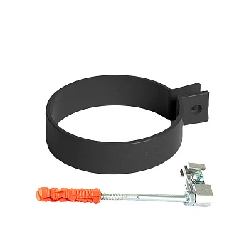 Хомут трубы 110 мм графитовый /Гамрат/ Хомут трубы 110 мм графитовый /Гамрат/