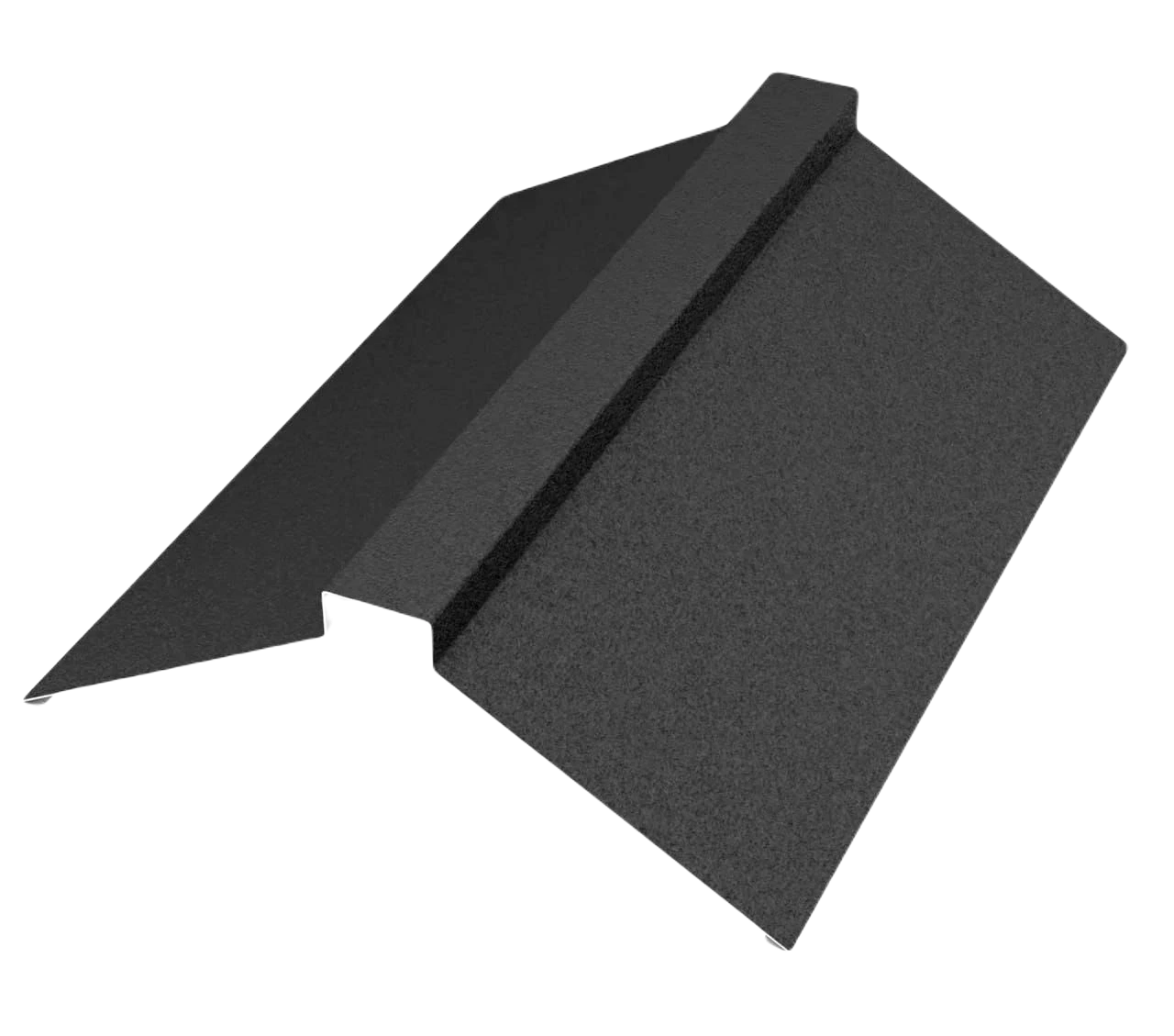 Планка конька плоского  150*150 Rooftop БАРХАТ PE RAL9005 0,5мм Zn180  МК