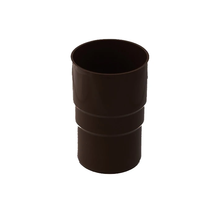 Соединитель трубы 110 мм коричневый /Гамрат/