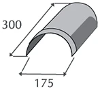 Наконечник  п/круглого конька кофе