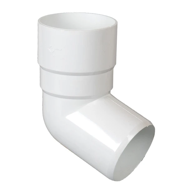 Колено трубы 90мм GAMRAT белое