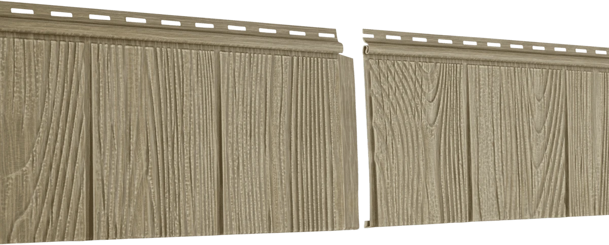 Фасадная панель Хокла S-Lock щепа Натуральный орех Ю-Пласт 2000мм*206мм, 0,41 м2