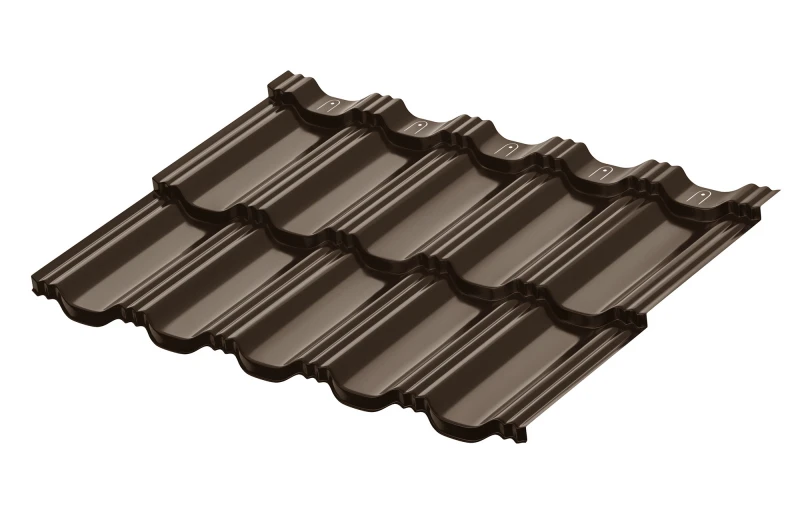 Металлическая модульная черепица профиль Гётеборг 1205х765мм Rooftop Бархат RAL8019 ( RR32) 