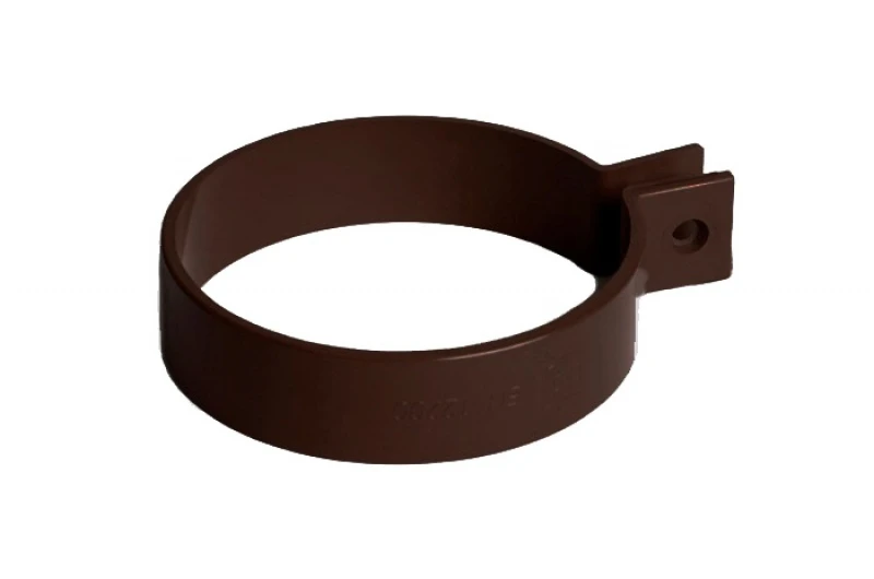 Хомут (крепление) трубы 90мм коричневый /Гамрат/