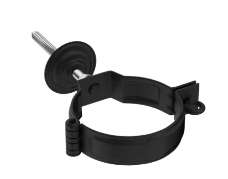 Хомут трубы с комплектом крепления d=90 (Ral 9005) PU Matt