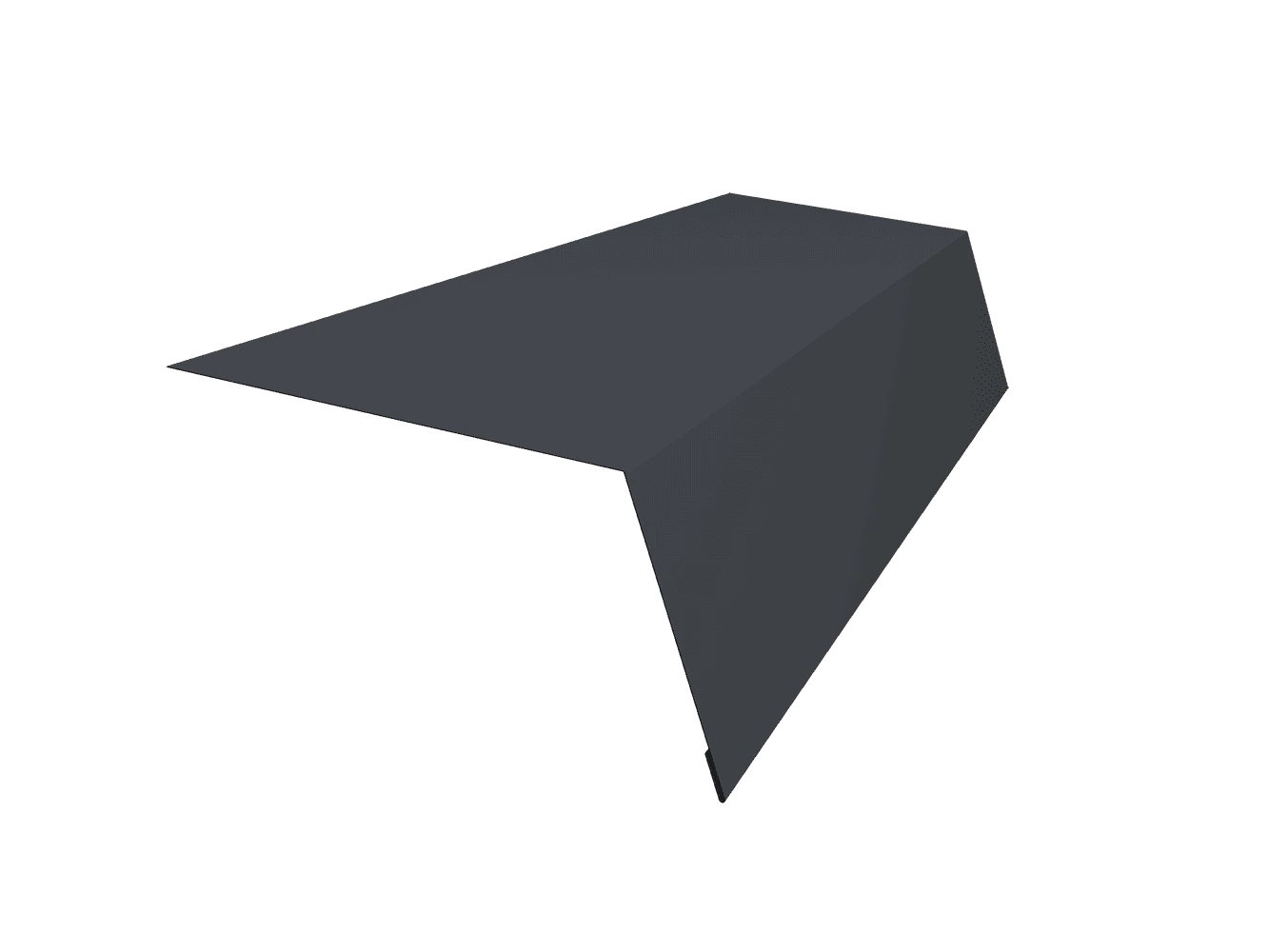 Карнизная планка 100х60х2000мм SV17 Rooftop БАРХАТ (Matt) RAL7024 PE 0,5мм Zn180