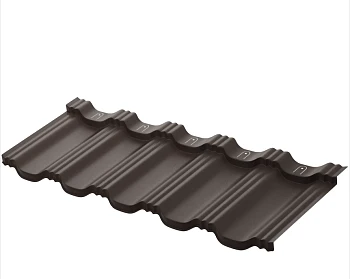 Металлическая модульная черепица профиль Гётеборг 1205х415мм Rooftop Бархат RAL8019 PE 0,5мм Zn180 Металлическая модульная черепица профиль Гётеборг 1205х415мм Rooftop Бархат RAL8019 PE 0,5мм Zn180