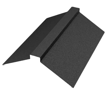 Планка конька плоского  150*150 Rooftop БАРХАТ PE RAL9005 0,5мм Zn180  МК