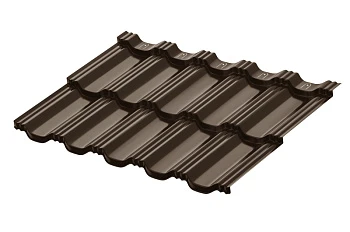 Металлическая модульная черепица профиль Гётеборг 1205х765мм Rooftop Бархат RAL8019 PE 0,5мм Zn180 Металлическая модульная черепица профиль Гётеборг 1205х765мм Rooftop Бархат RAL8019 PE 0,5мм Zn180