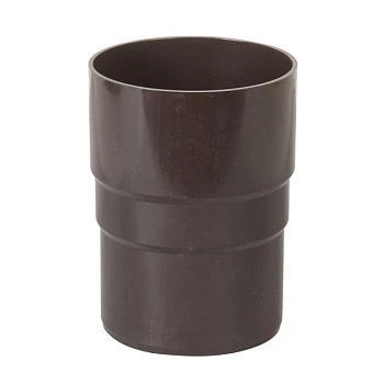 Соединитель трубы 90мм коричневый /Гамрат/